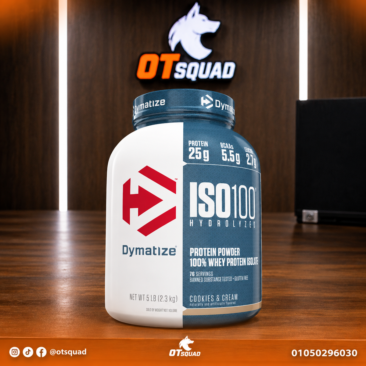 ISO100 Whye protein isolate cookies & cream  2.3kg 76serv