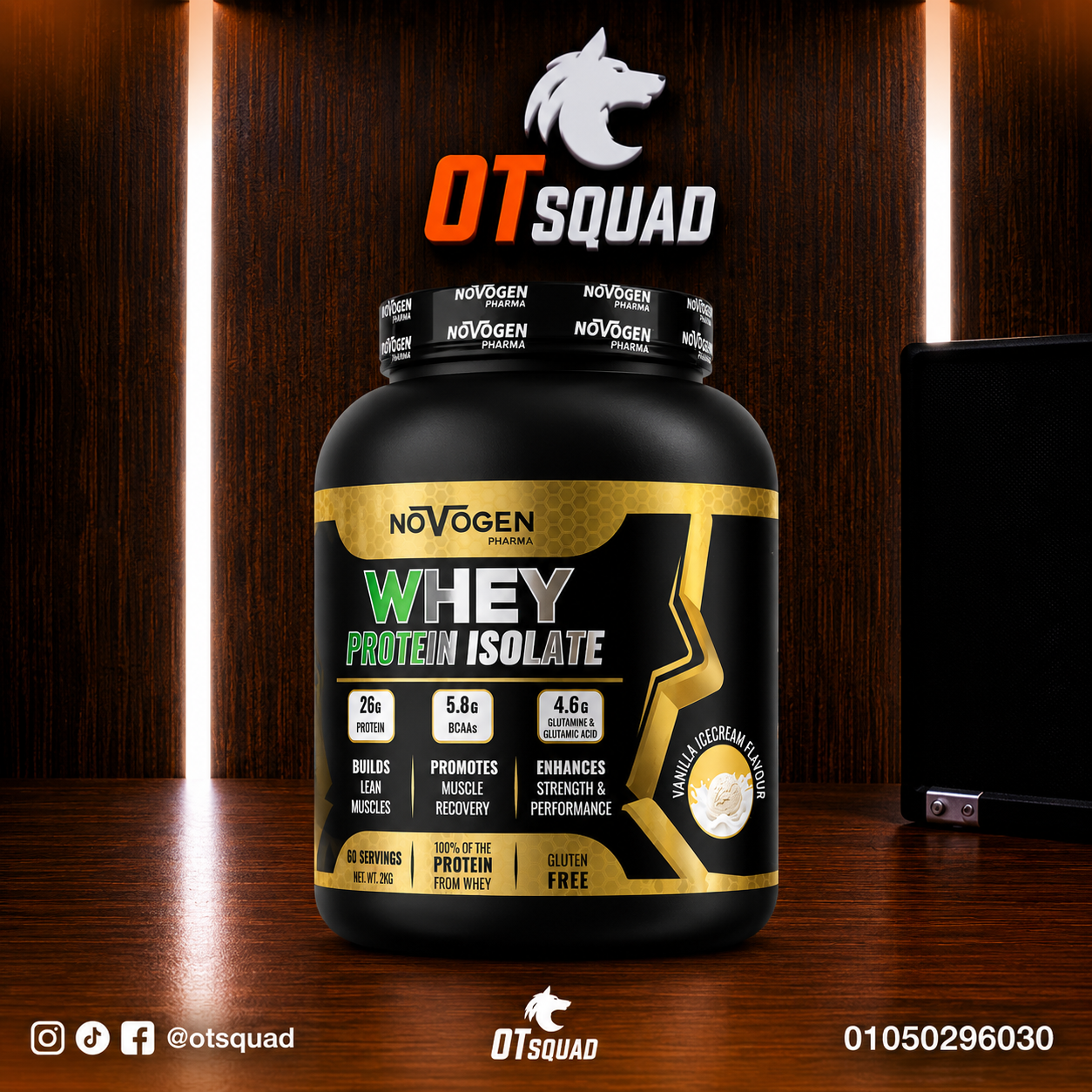 Novagen Whey protein isolate 2000gm 60serv