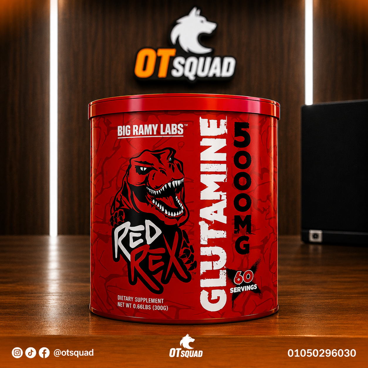 Red Rex Glutamine 300gm 60serv