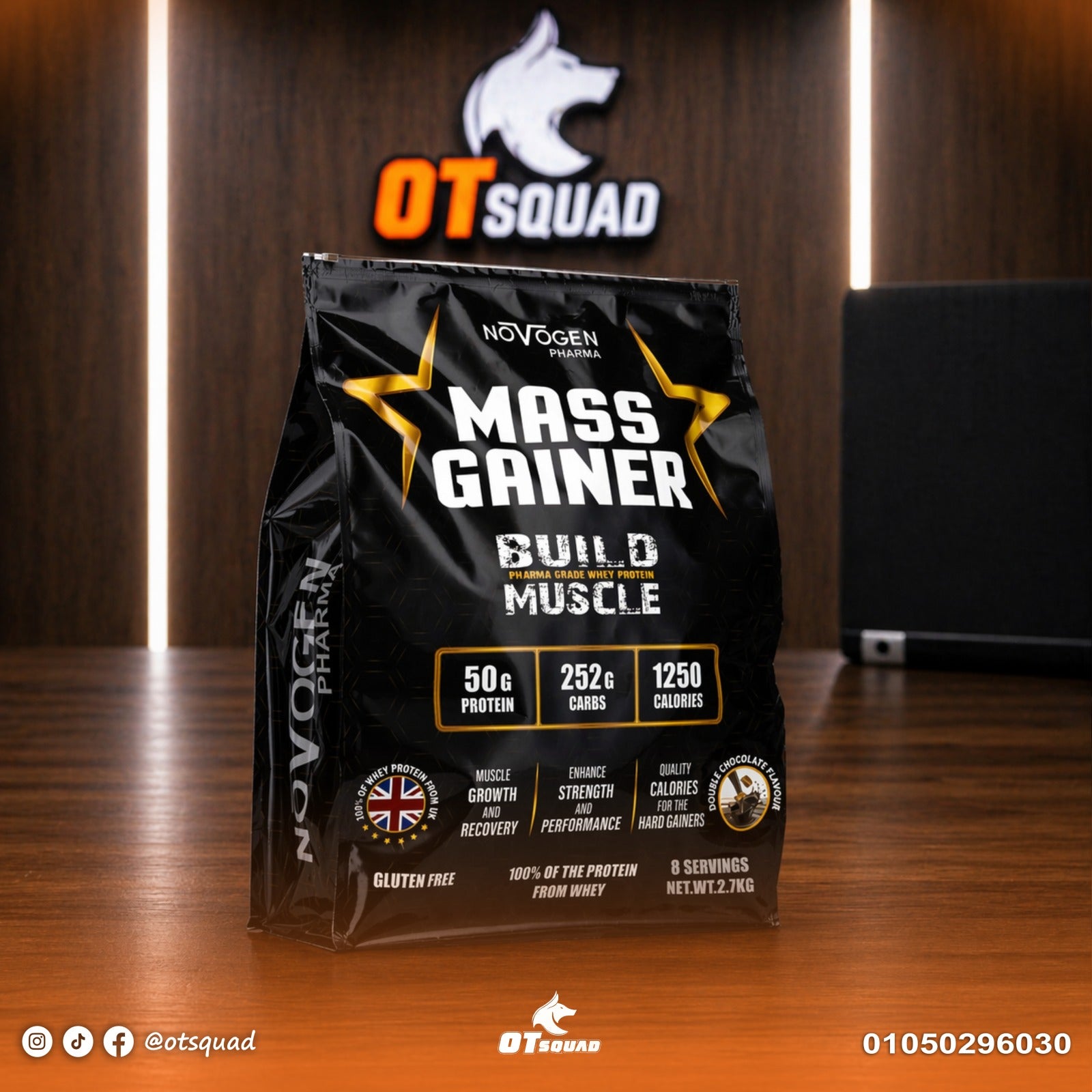 Novagen Mass gainer choclate 2700gm 8serv