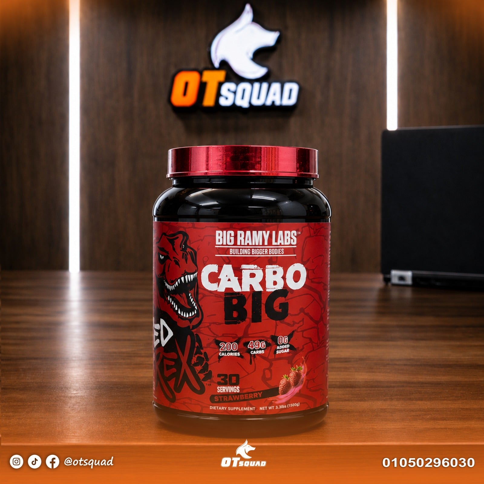 Red Rex Carb strawbary 1500gm 30serv