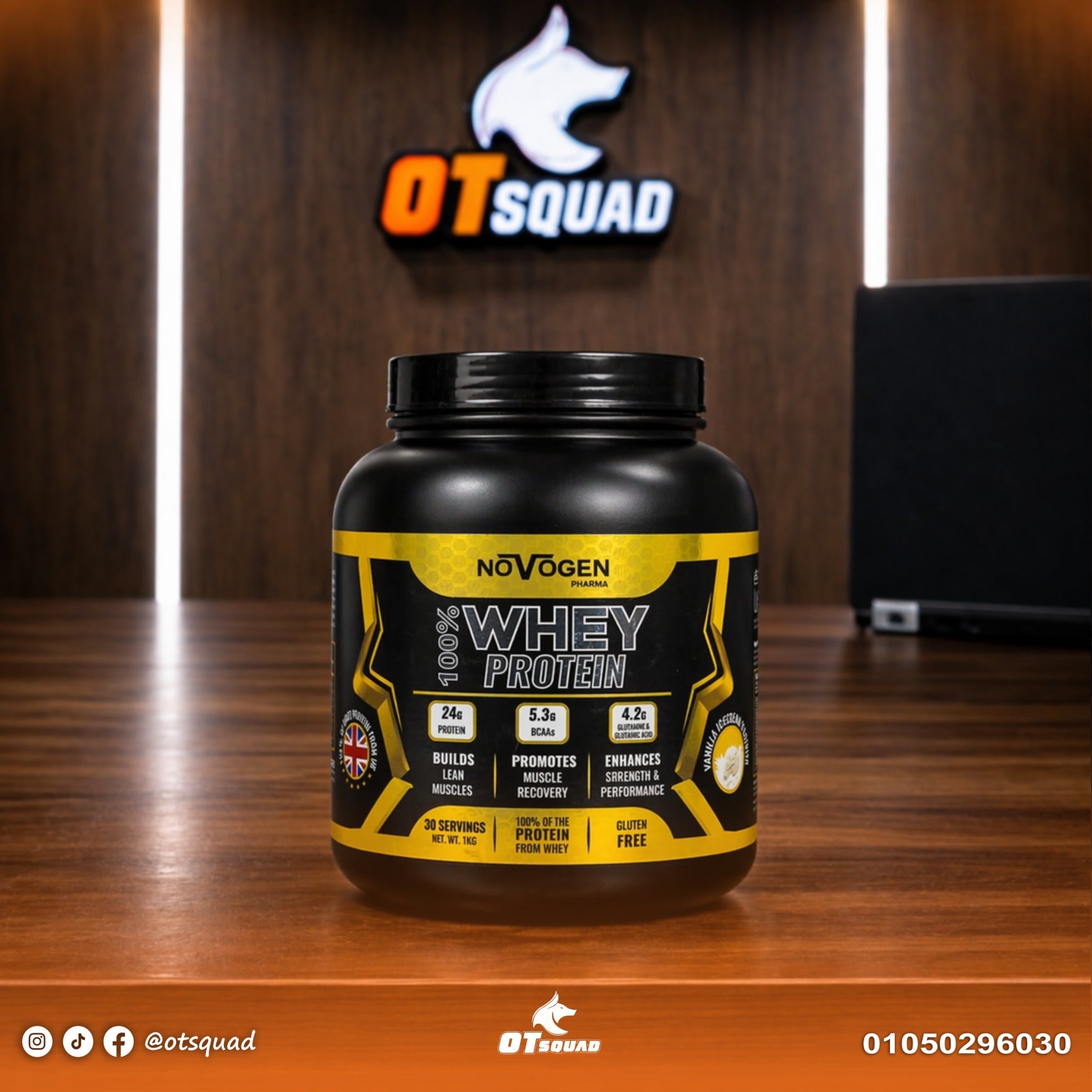 Novogen Whey Protein Ice Cream Vanilla 1kg 30serv